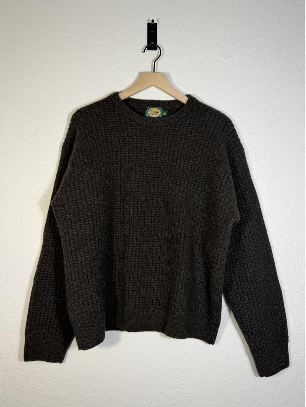 Cabela's Dark Brown Wool Pullover Sweater Size XL